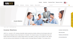 Desktop Screenshot of investors.ansys.com